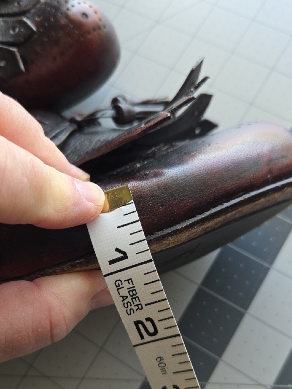 Frye Womens Leather Tassel Heeled Plateform - Brown - Picture 14 of 15